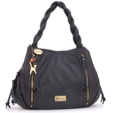 Catwalk Collection Handbags - Women's Leather Tote/Shoulder Bag - CAZ - Black